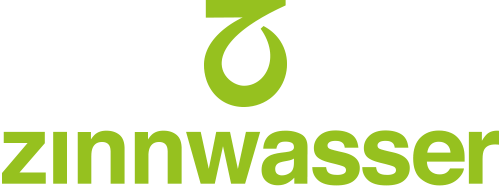 Logo Zinnwasser Ein stilisiertes Logo mit dem Text